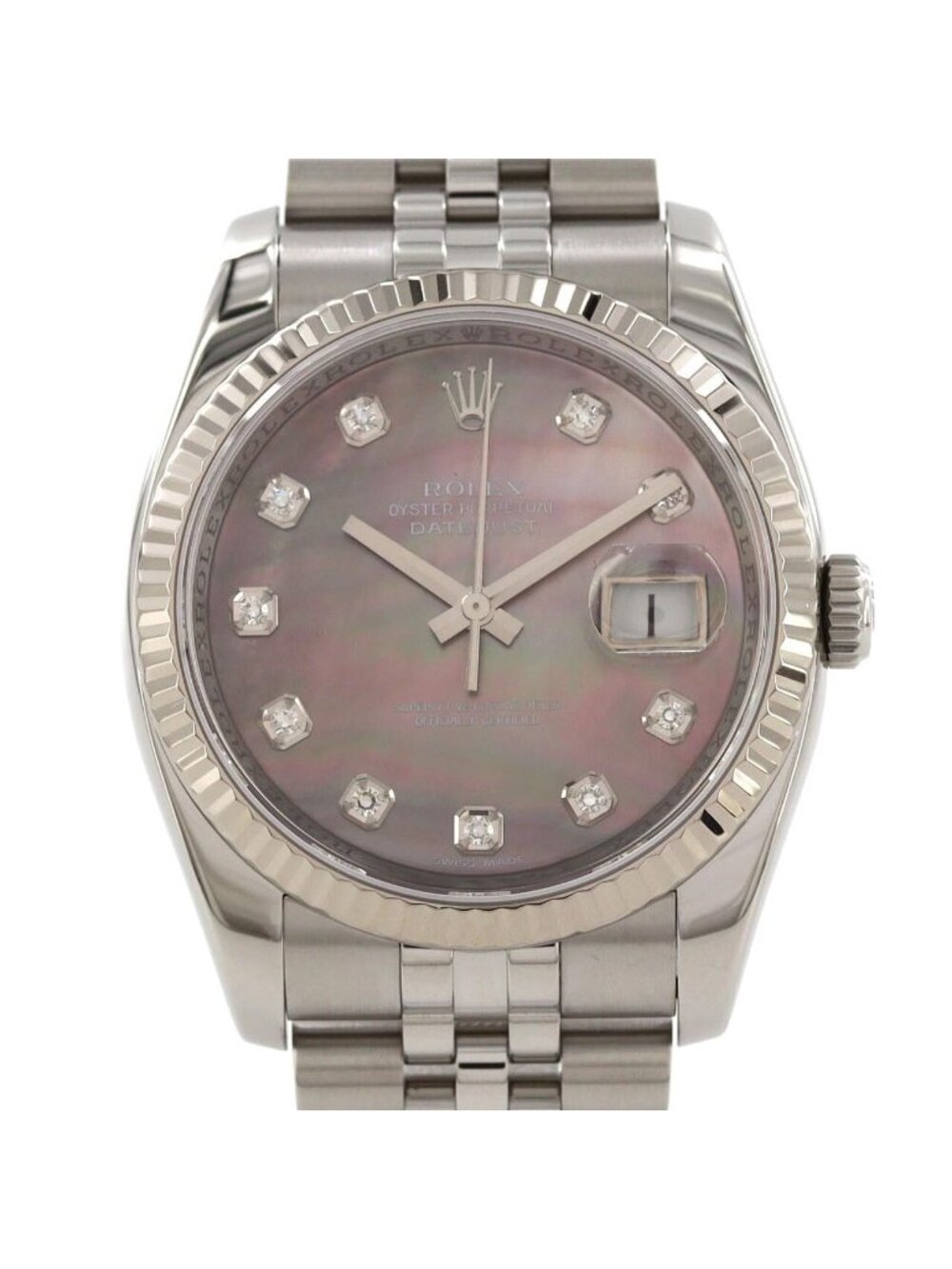 Rolex Datejust Stainless Steel White Gold Automatic